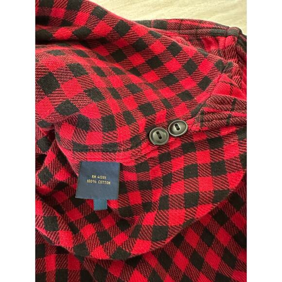 Polo Ralph Lauren Black Red Buffalo Check Flannel Shirt sz Medium - Picture 4 of 4